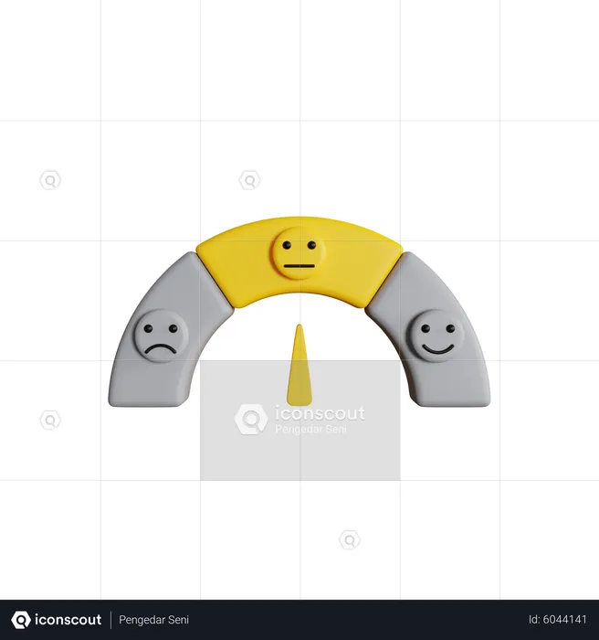 Medium Satisfaction Feedback  3D Icon