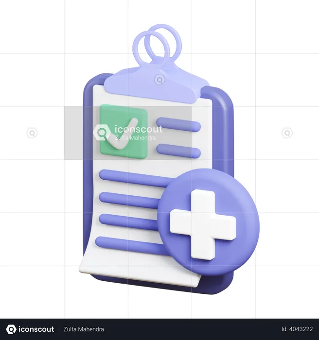 Medizinischer Bericht  3D Icon