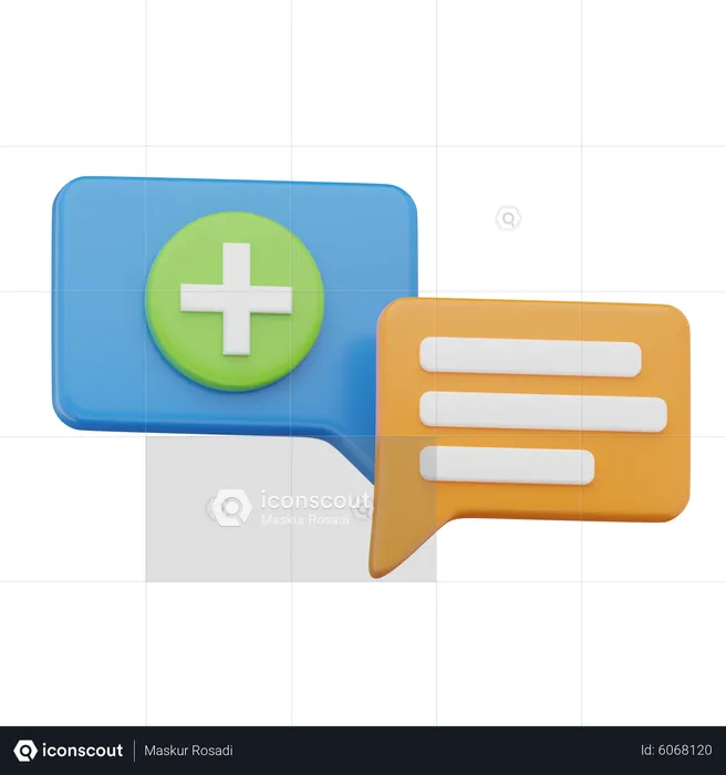 Medizinischer Chat  3D Icon