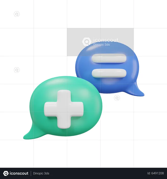 Medizinischer Chat  3D Icon