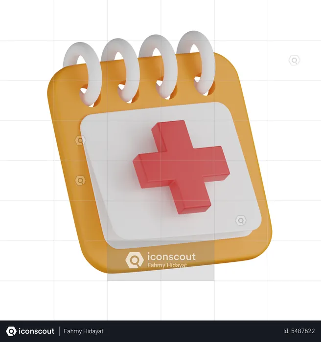 Medizinischer Kalender  3D Icon