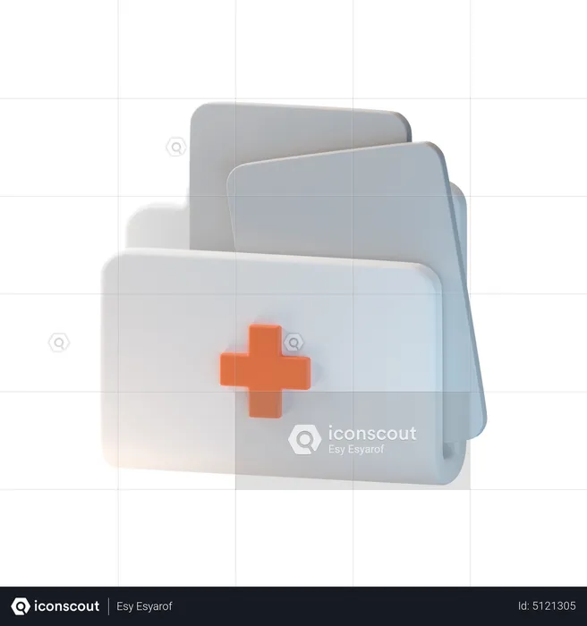 Medizinische Akte  3D Icon