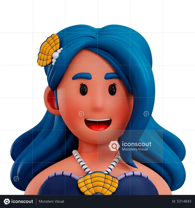 Meerjungfrau  3D Icon