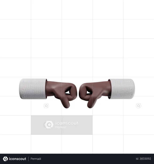 Meet hand gesture  3D Icon