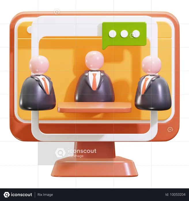 Meeting  3D Icon