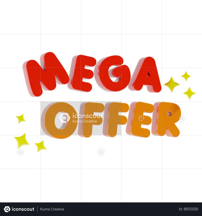 Mega oferta  3D Icon