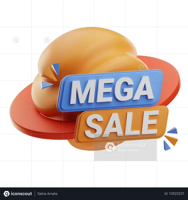 Mega-Sale  3D Icon