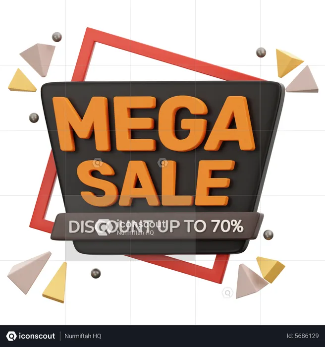 Mega Sale  3D Icon