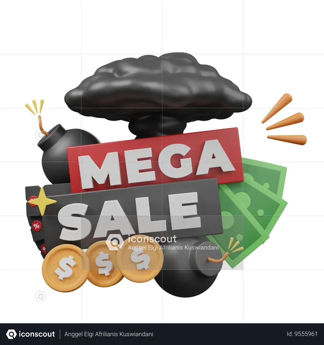 Mega Sale  3D Icon