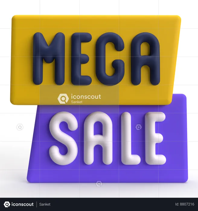 Mega Sale  3D Icon