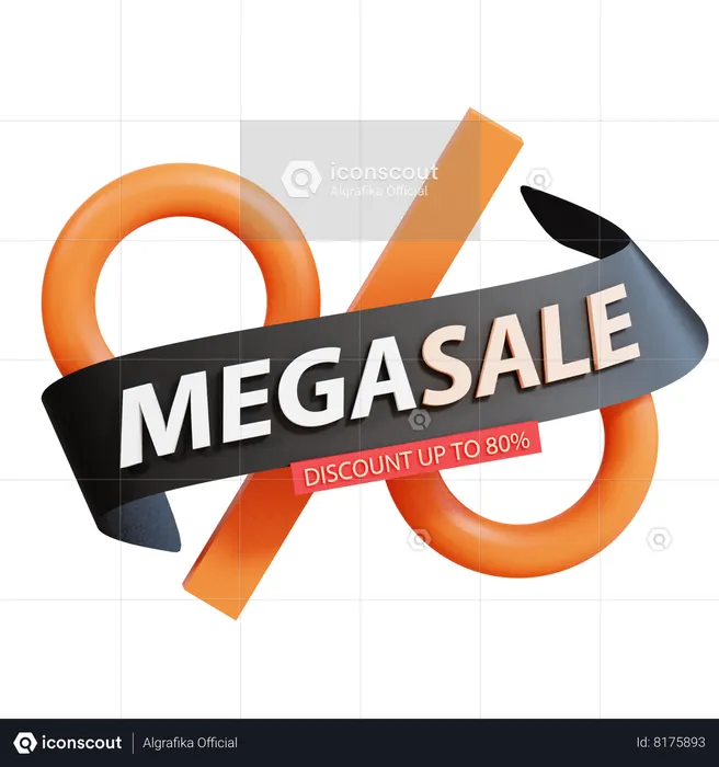Mega Sale  3D Icon