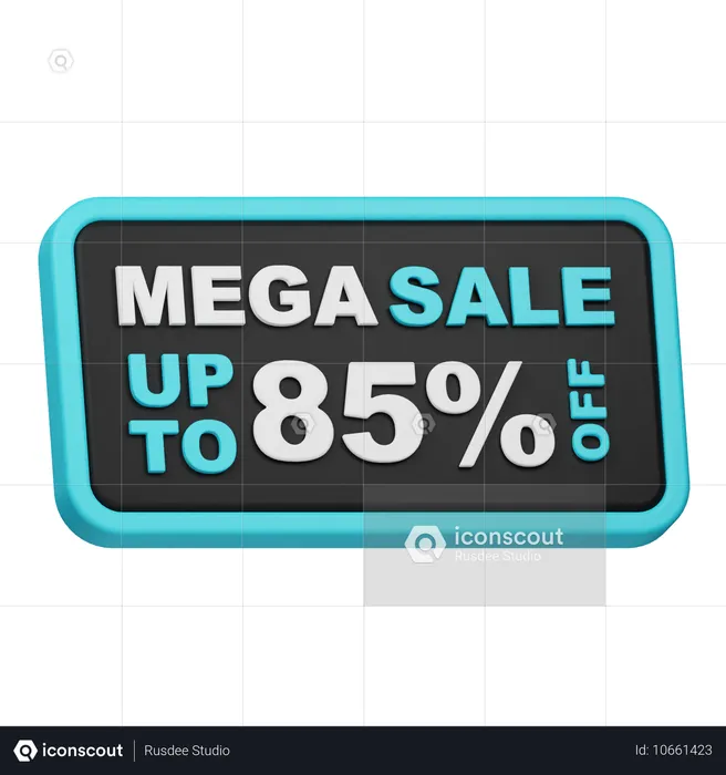 Mega Sale bis zu 85% Rabatt  3D Icon