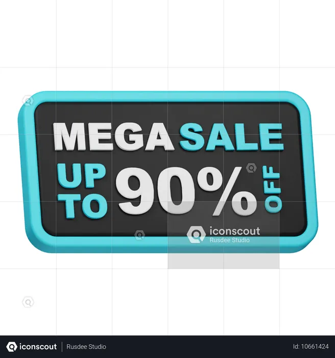 Mega Sale Up To 90 Off  3D Icon