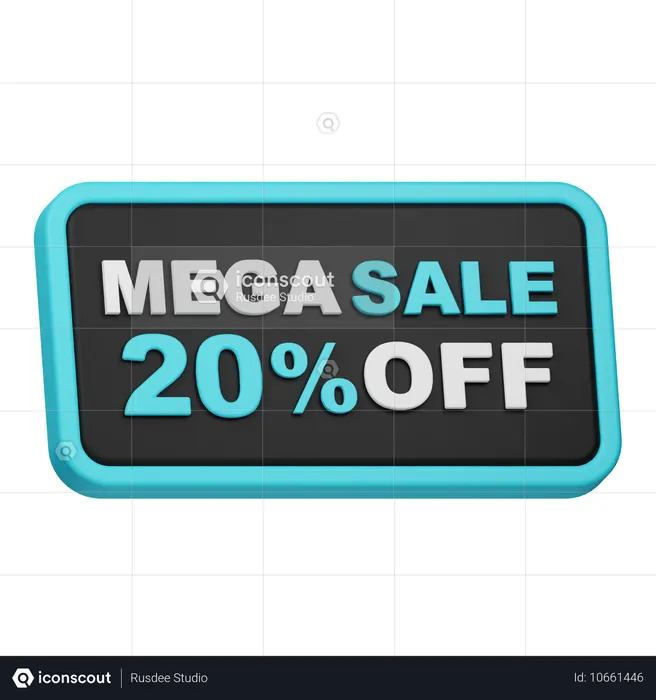 Mega venta 20 de descuento  3D Icon