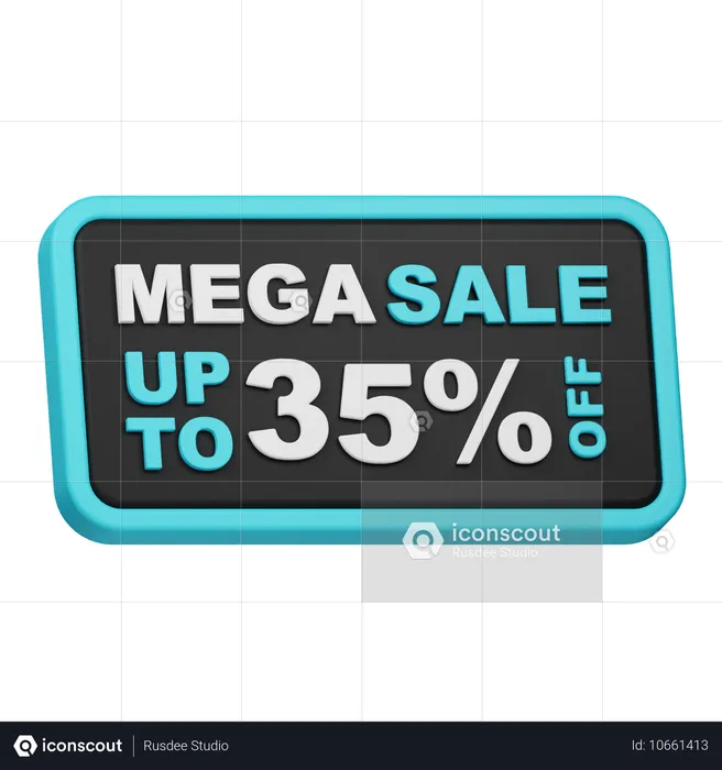 Mega venta hasta 35% de descuento  3D Icon