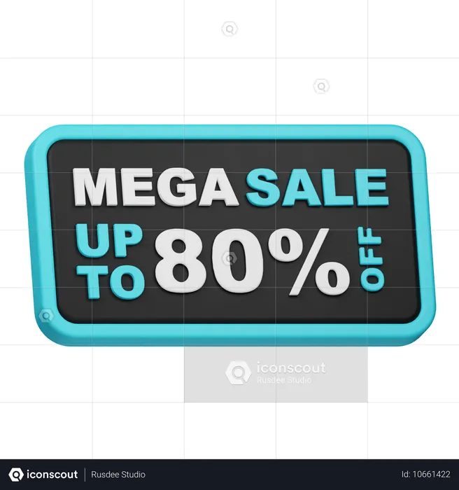 Mega venta hasta 80 de descuento  3D Icon