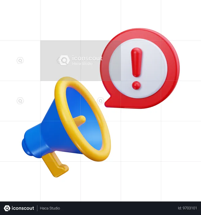 Megafone  3D Icon