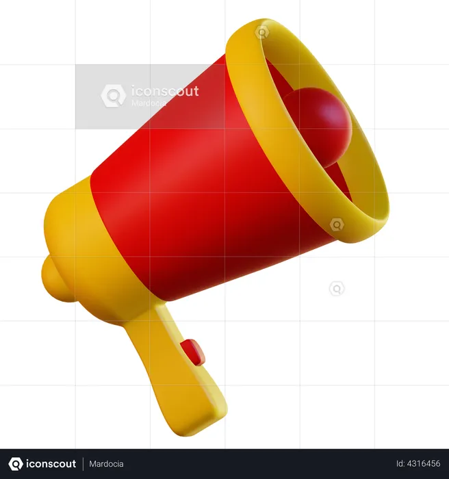 Megafone  3D Illustration