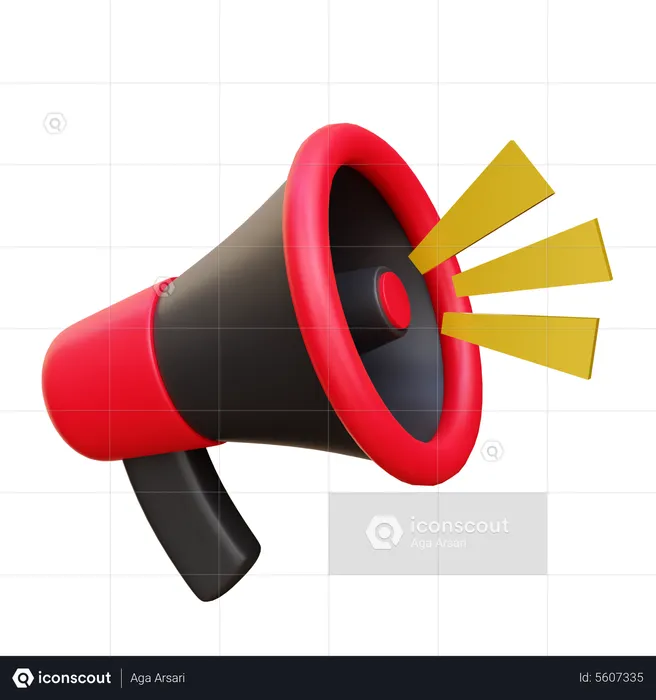 Megafone  3D Icon