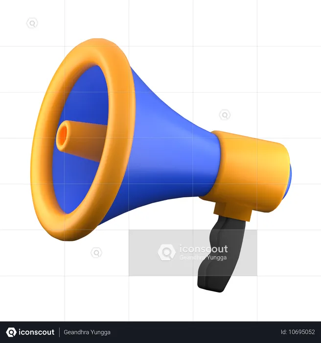 Mégaphone  3D Icon