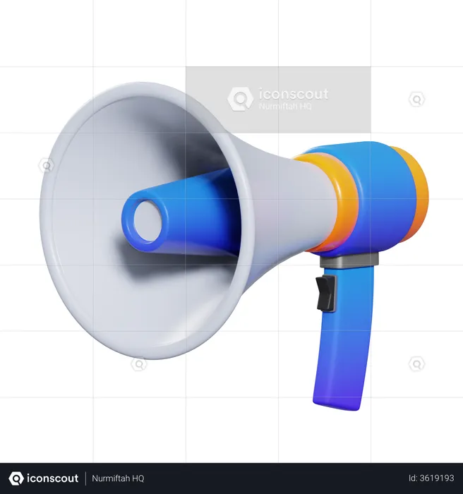 Megaphone  3D Illustration