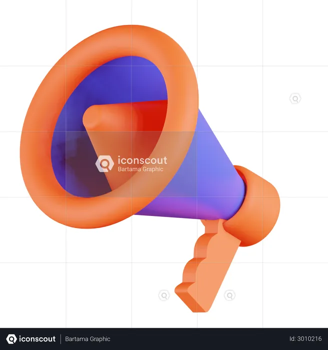 Megaphone  3D Illustration