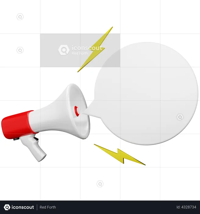 Megaphone  3D Illustration