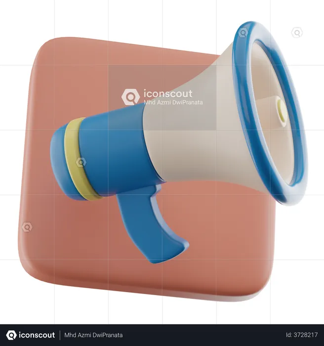 Megaphone  3D Illustration