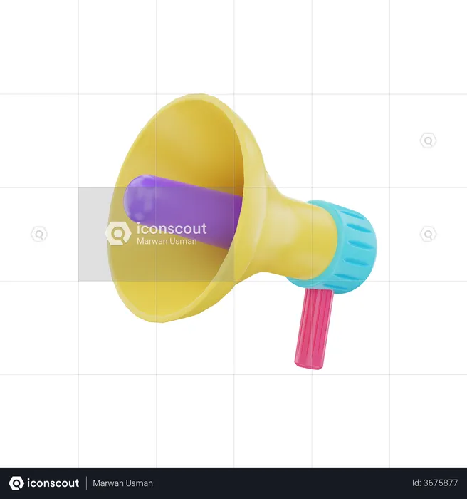 Megaphone  3D Illustration