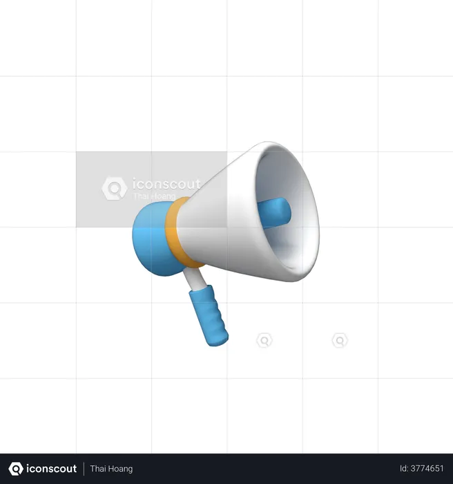 Megaphone  3D Illustration