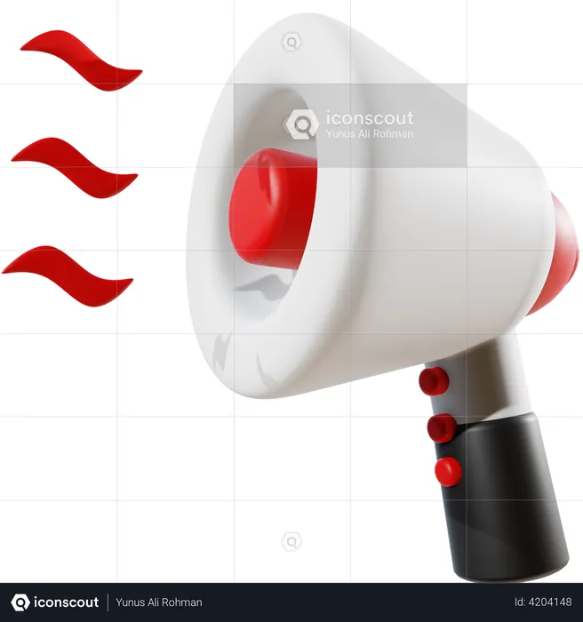 Megaphone  3D Illustration