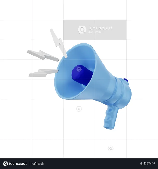 Megaphone Marketing  3D Illustration