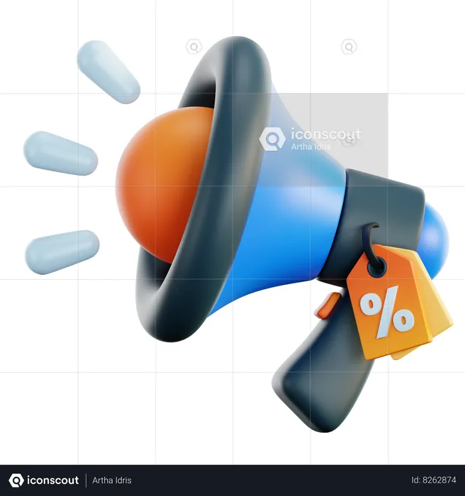 Megaphone Promotion  3D Icon