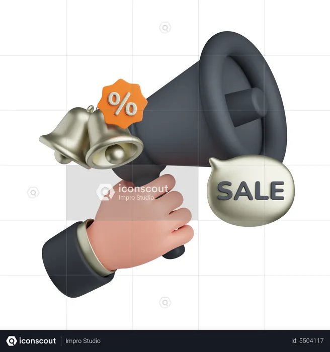 Megaphone Promotion  3D Icon