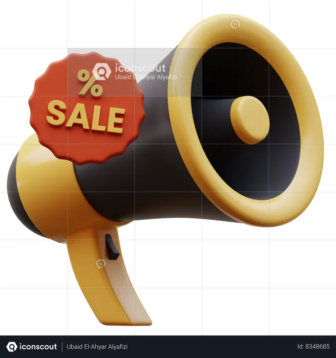 Megaphone Promotion Sale  3D Icon