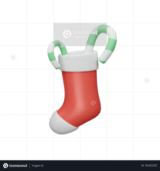 Meia de Natal  3D Icon