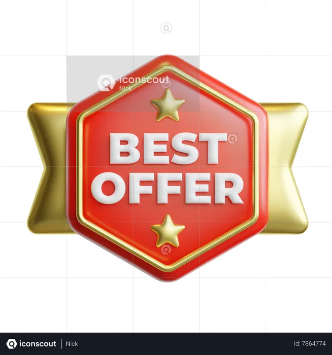 Badge de la meilleure offre  3D Icon