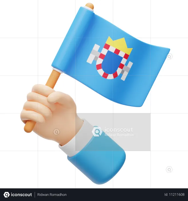 Melilla Flag Flag 3D Icon