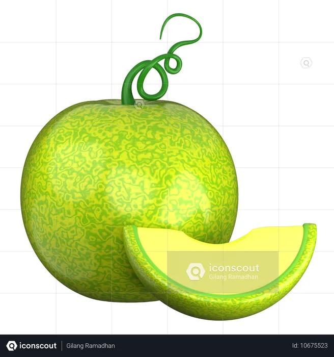 Melón  3D Icon