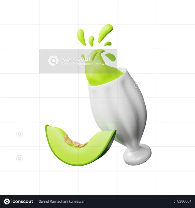 Melon juice  3D Icon