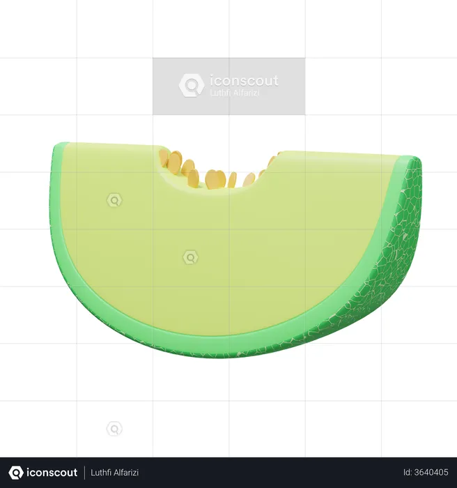 Melon Slice  3D Illustration