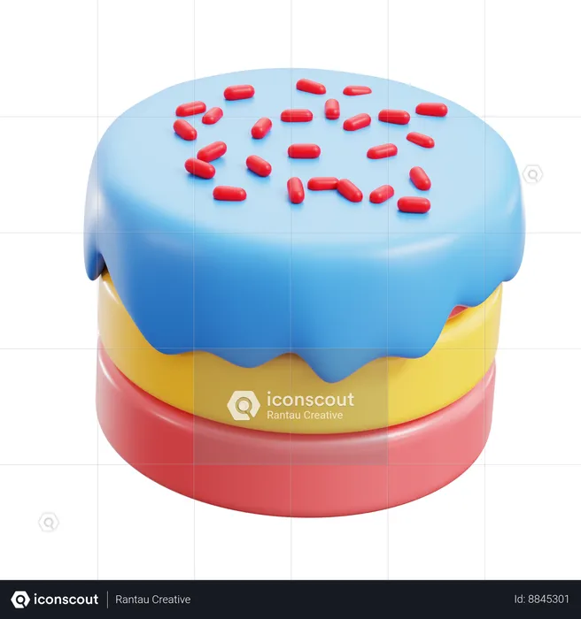 Melted Cake  3D Icon