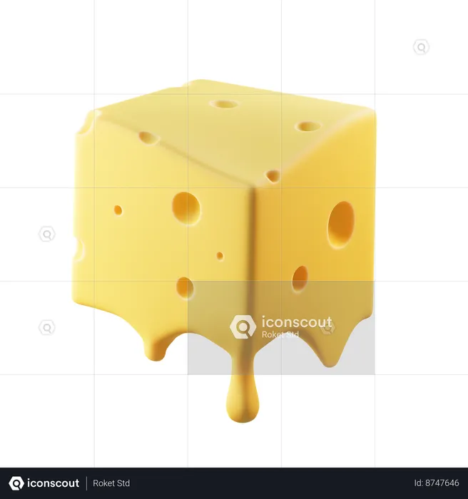 Melted Cheese  3D Icon