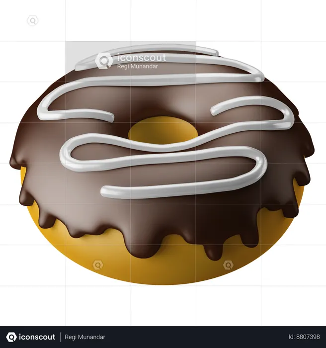 Melting Donut  3D Icon