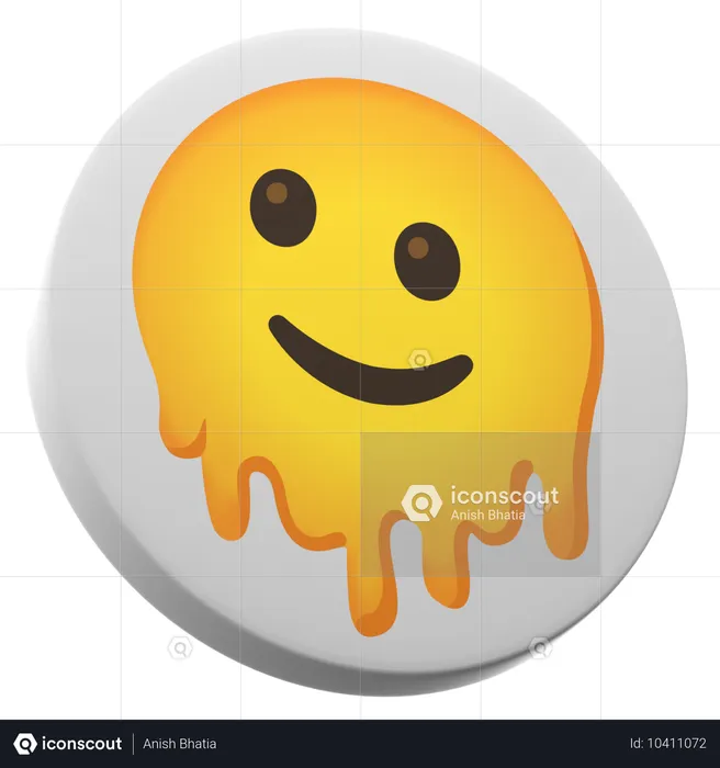 Melting Face Emoji 3D Icon