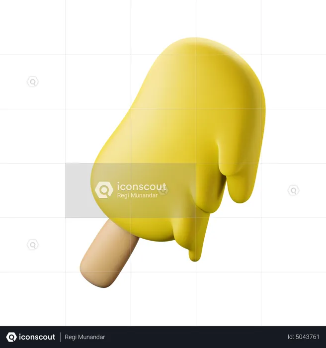 Melting Popsicle  3D Icon