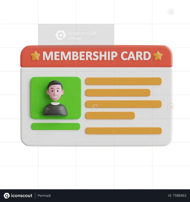 Membership Card  3D Icon