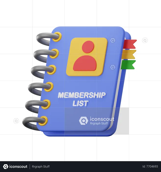 Membership List  3D Icon