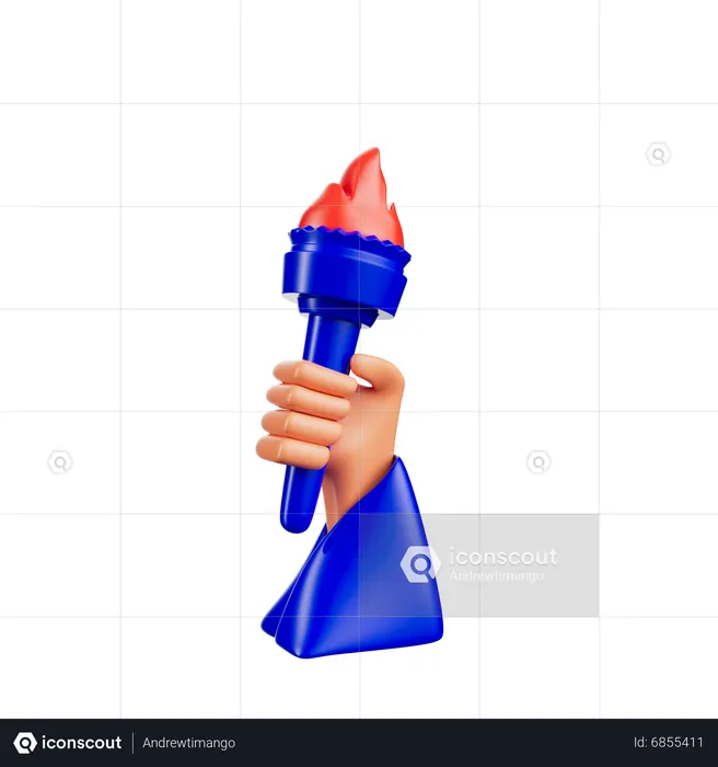 Memorial Fire Torch  3D Icon