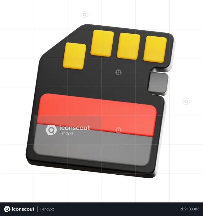 Memory Card  3D Icon